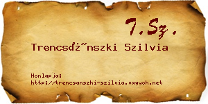 Trencsánszki Szilvia névjegykártya